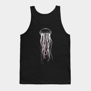 Jellyfish with red threads - Jellyfish motif Tank Top